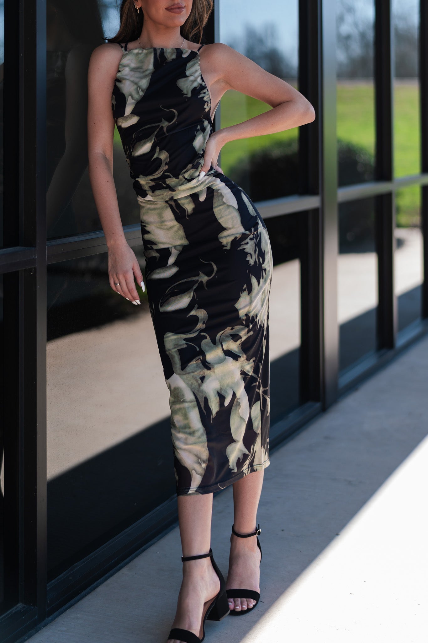 Total Bombshell Open Back Mesh Bodycon Dress FINAL SALE