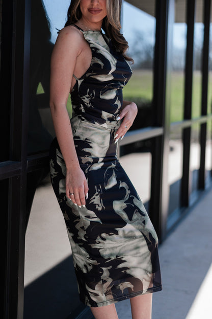 Total Bombshell Open Back Mesh Bodycon Dress FINAL SALE