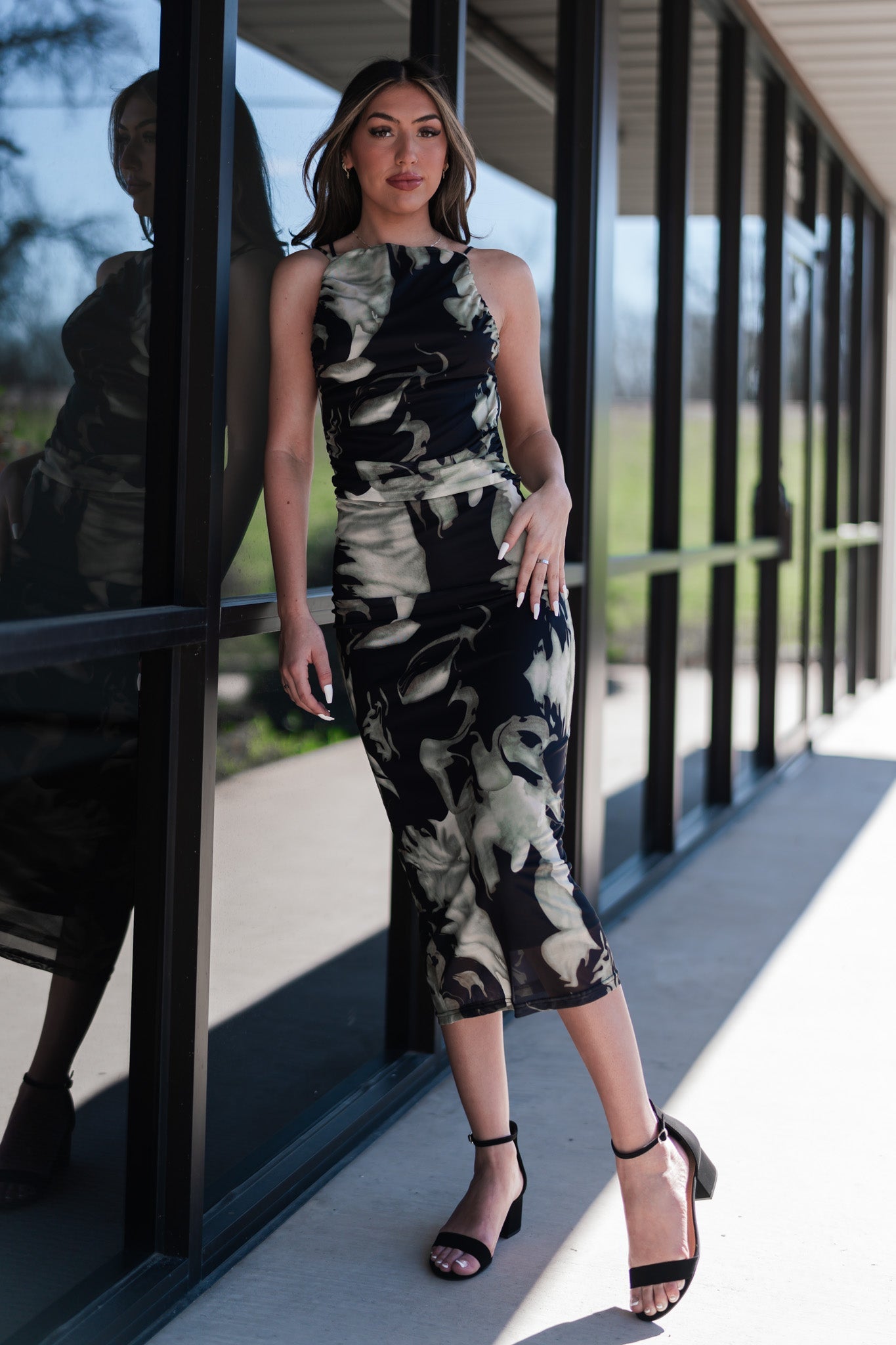 Total Bombshell Open Back Mesh Bodycon Dress FINAL SALE
