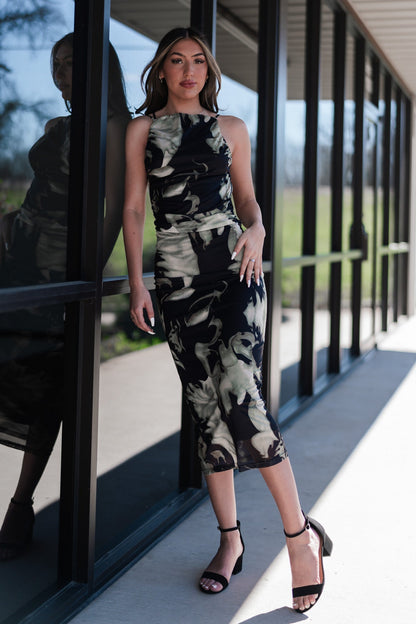 Total Bombshell Open Back Mesh Bodycon Dress FINAL SALE
