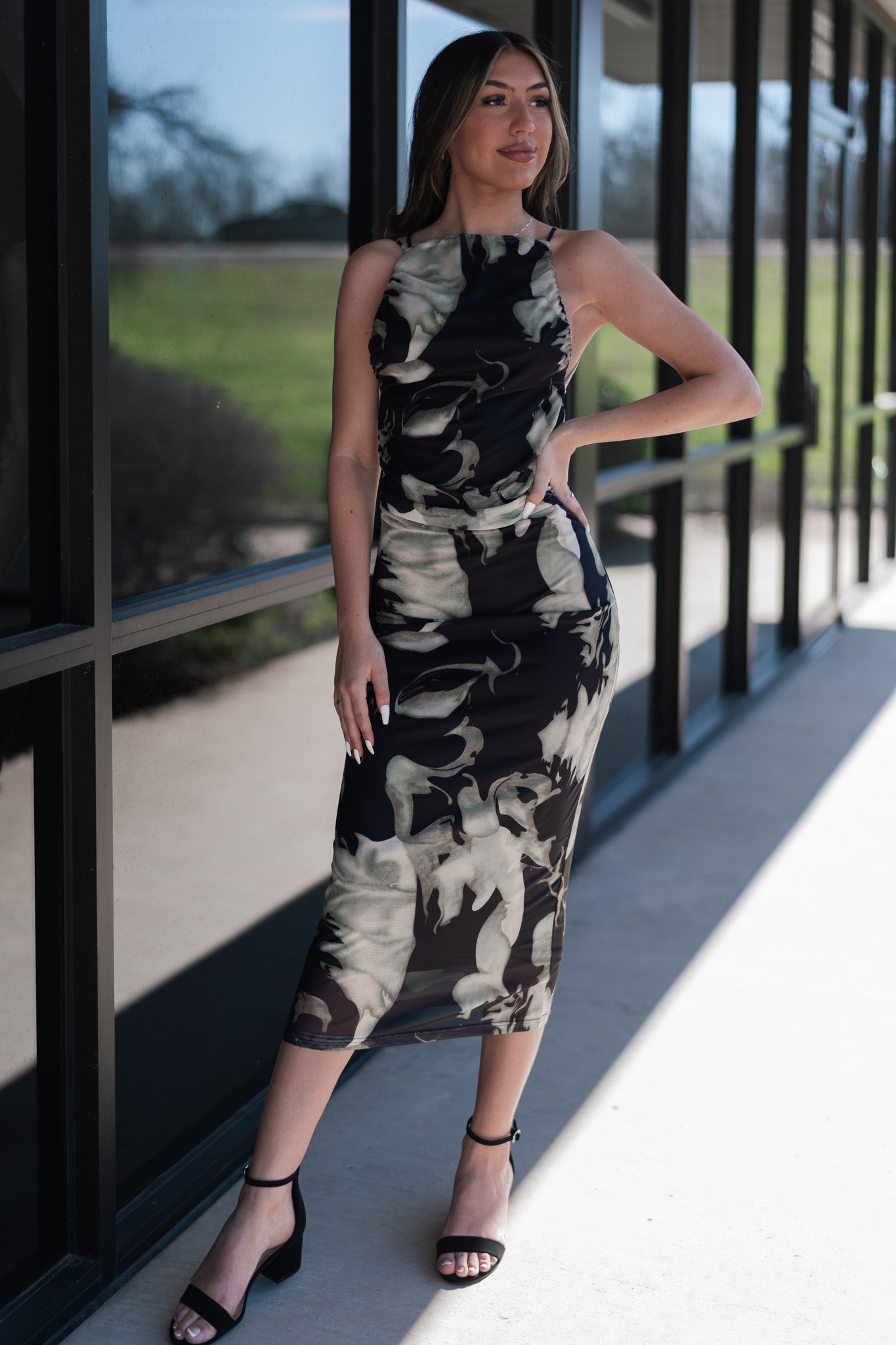 Total Bombshell Open Back Mesh Bodycon Dress FINAL SALE