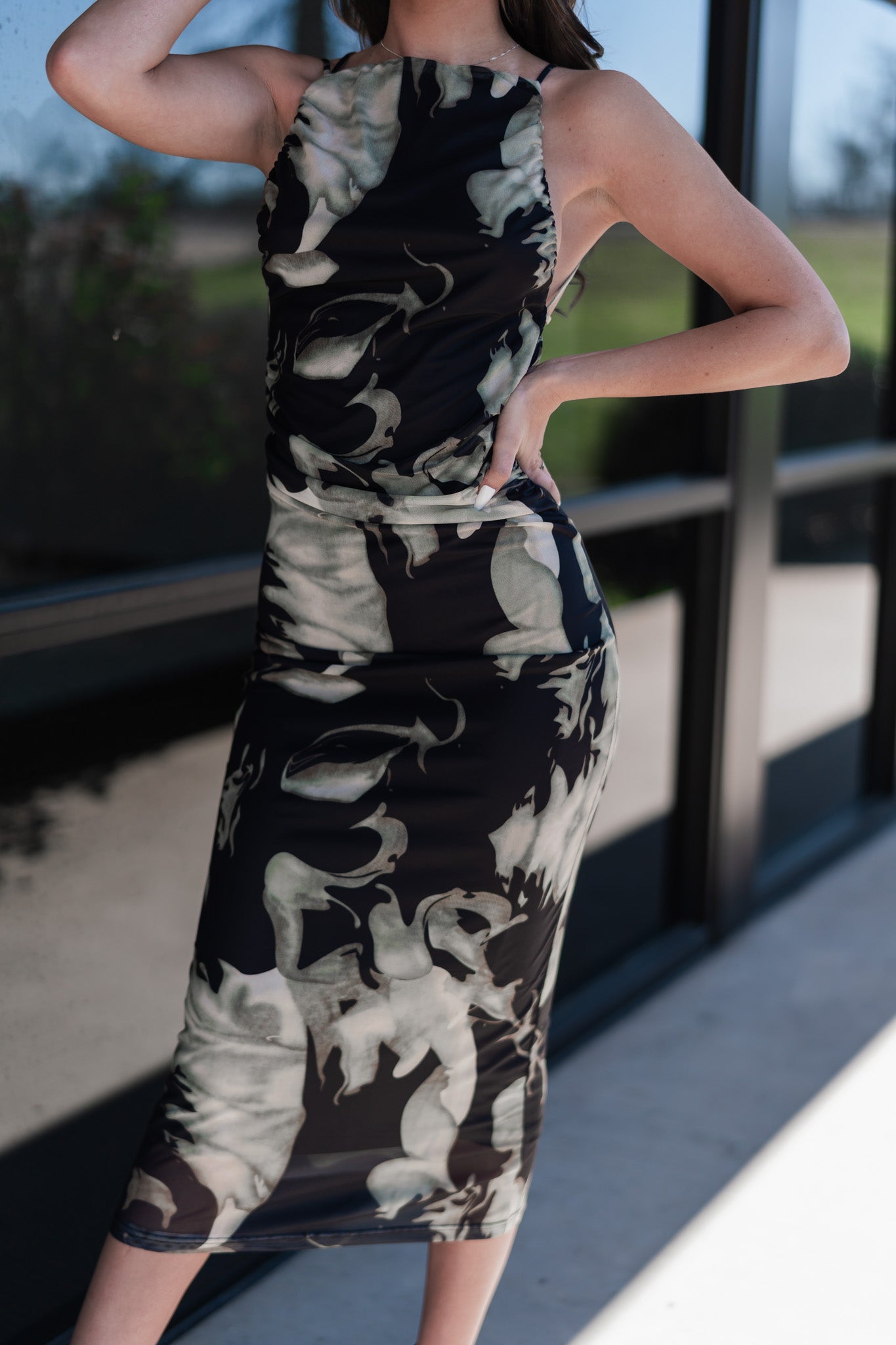 Total Bombshell Open Back Mesh Bodycon Dress FINAL SALE