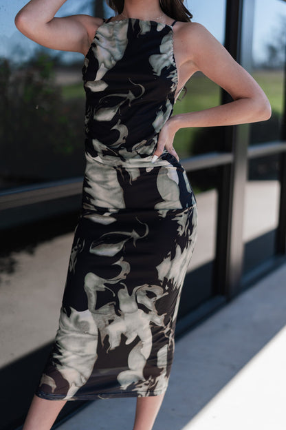 Total Bombshell Open Back Mesh Bodycon Dress FINAL SALE