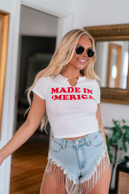 Daisy Duke Fringe Rhinestone Shorts