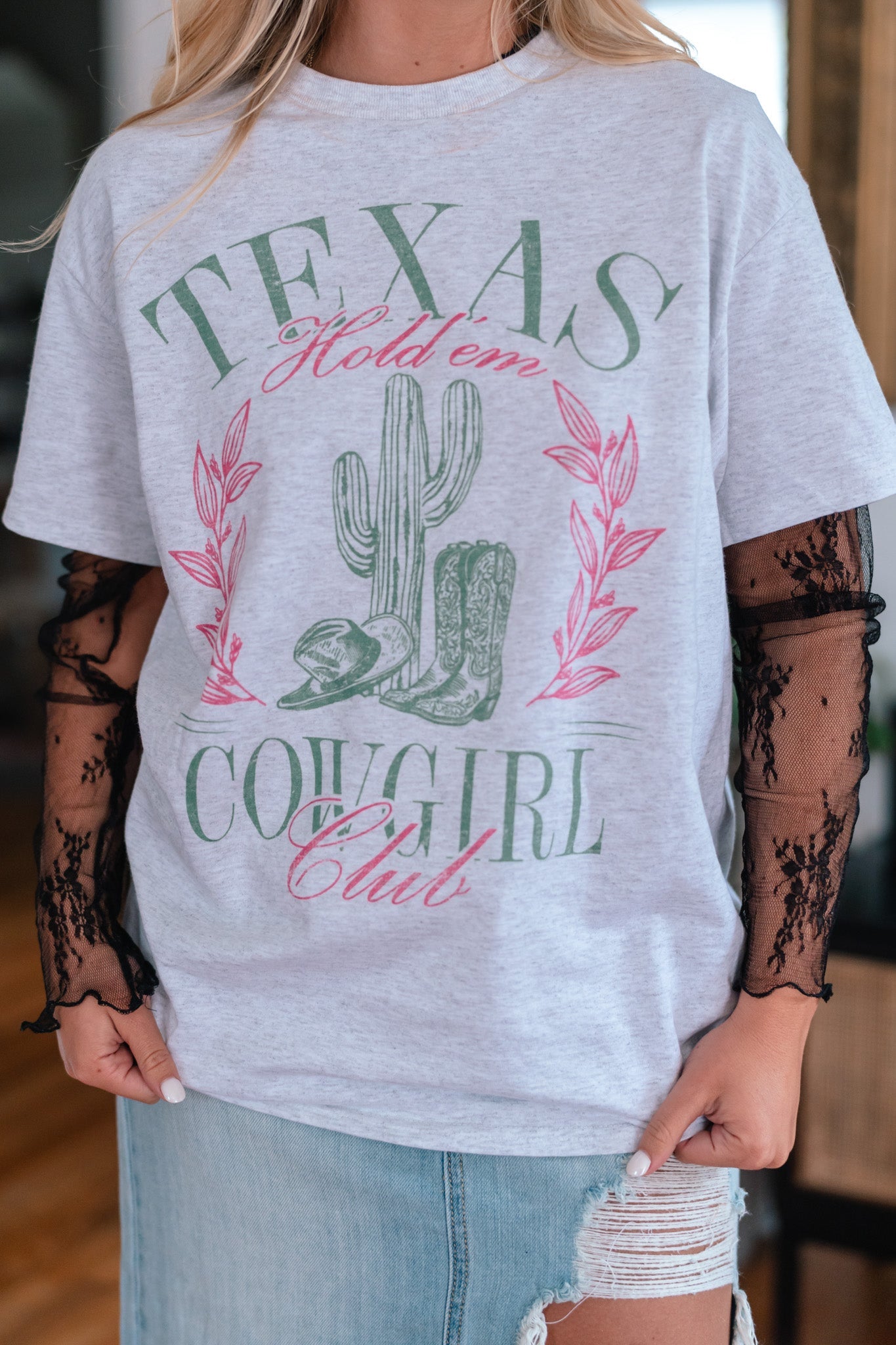 Texas Cowgirl Club Oversized Tee FINAL SALE