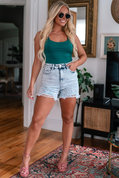 Vibes Strappy Bodysuit (Forest) FINAL SALE