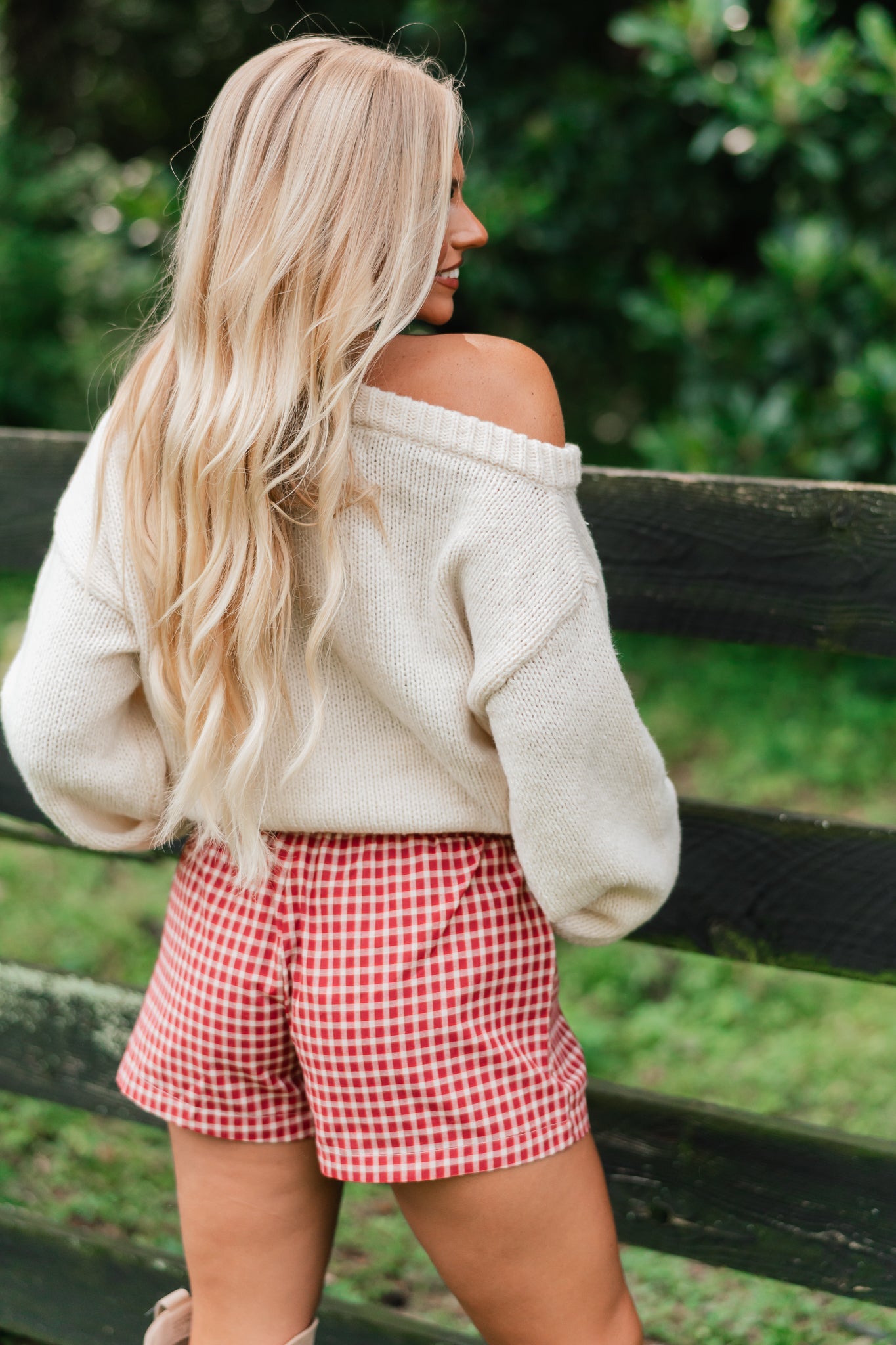 Dotty Plaid Boxer Shorts (Red)