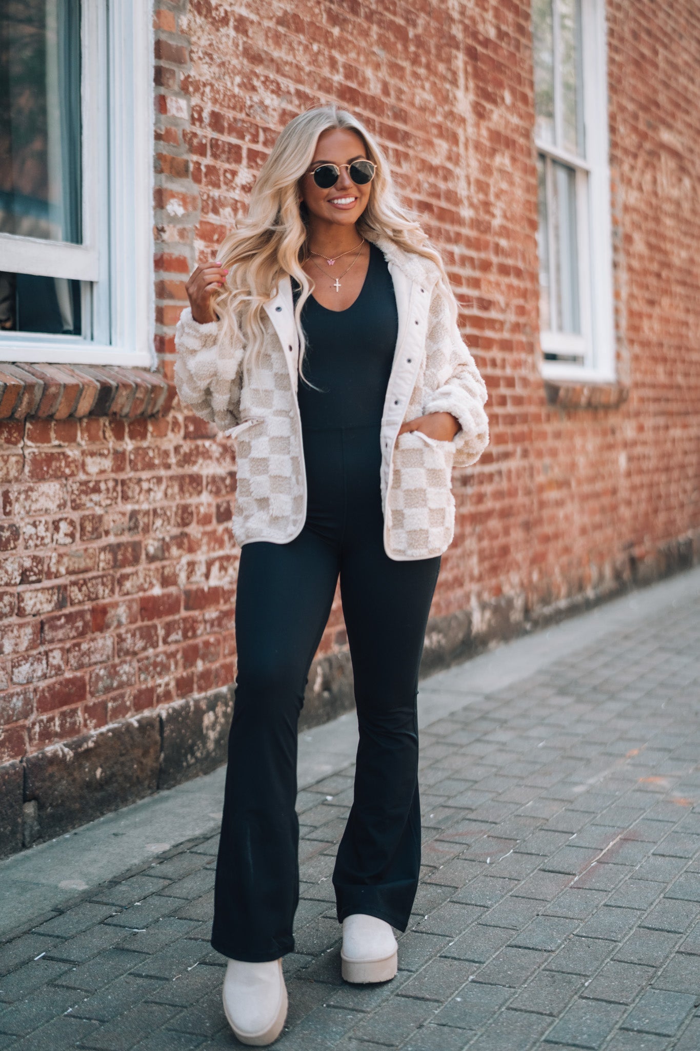 Checked Out Sherpa Button Up Jacket
