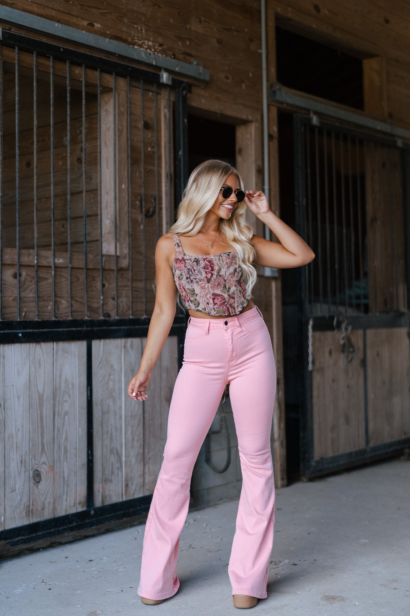 Sky High Bubblegum Flare Jeans FINAL SALE