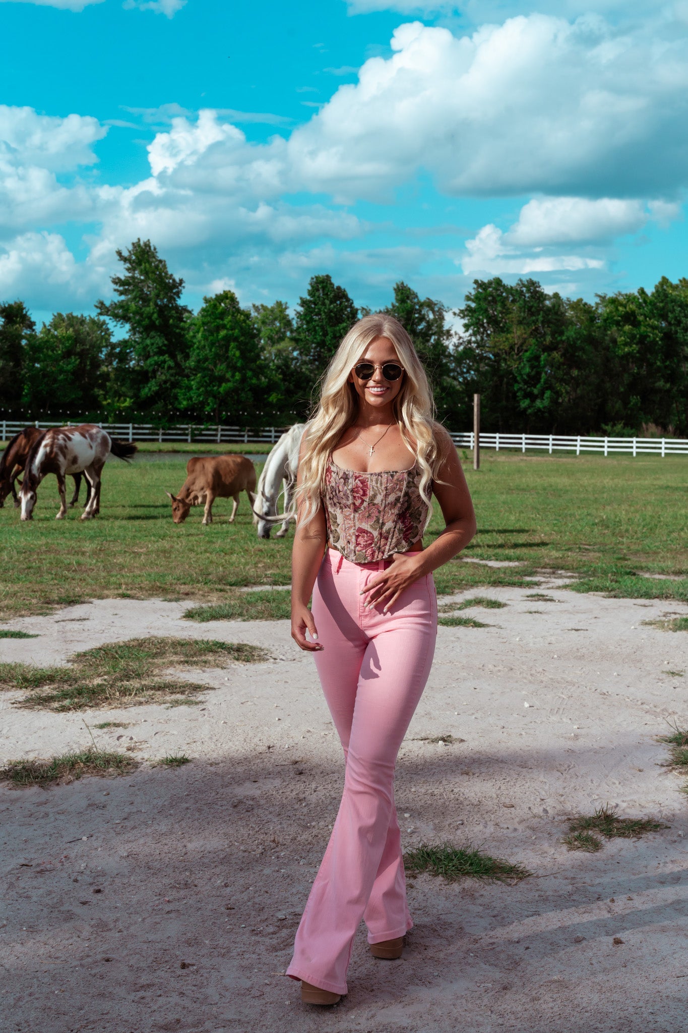 Sky High Bubblegum Flare Jeans FINAL SALE