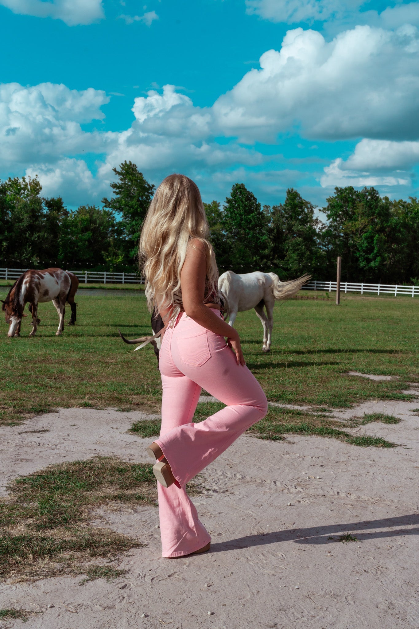 Sky High Bubblegum Flare Jeans FINAL SALE