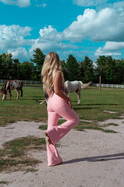 Sky High Bubblegum Flare Jeans FINAL SALE