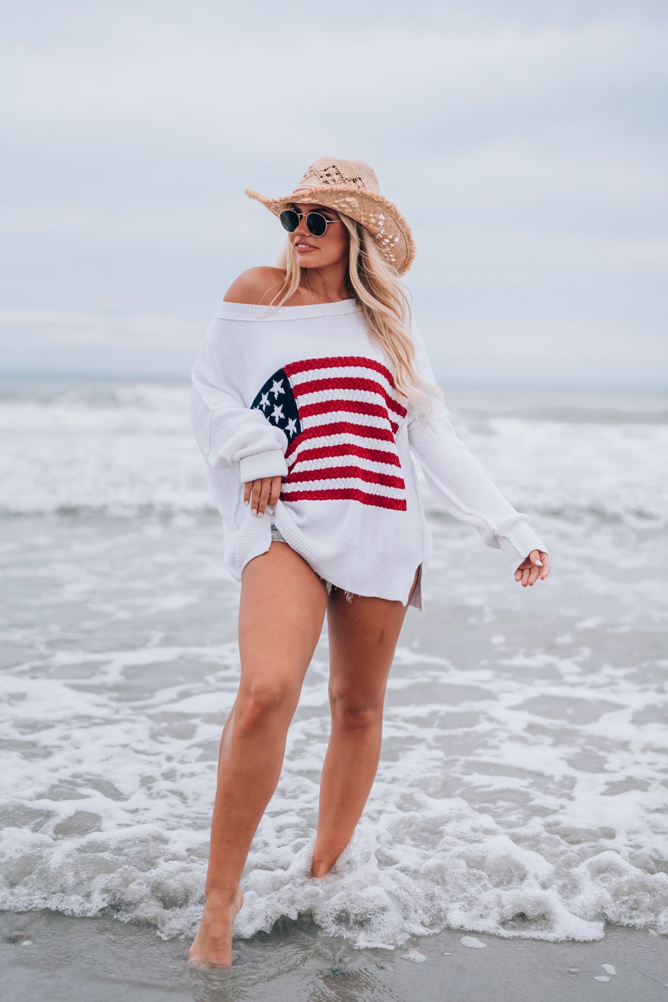 Stars And Stripes Knitted Sweater FINAL SALE