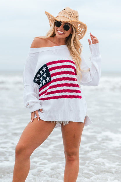 Stars And Stripes Knitted Sweater FINAL SALE