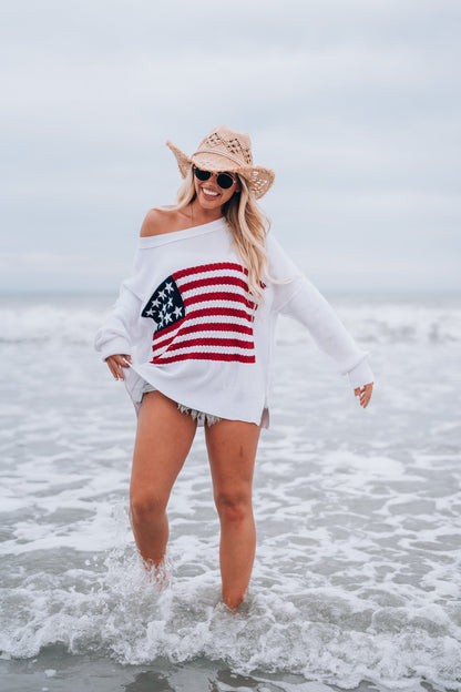 Stars And Stripes Knitted Sweater FINAL SALE