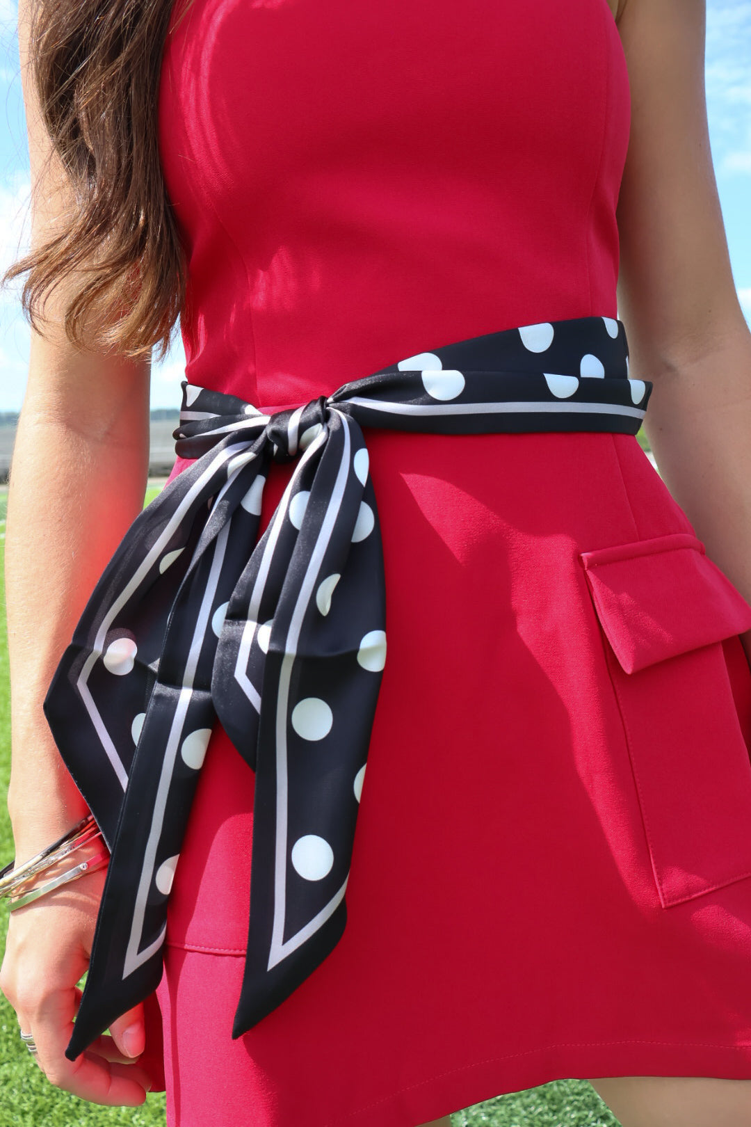 Black Polka Dot Scarf