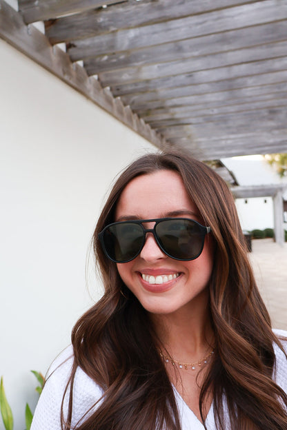 Classic Aviator Sunglasses - Black Matte