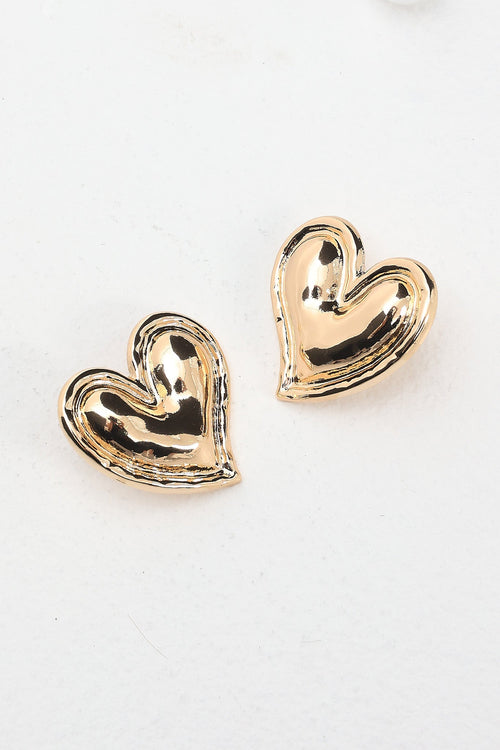 All My Love Heart Earrings Gold