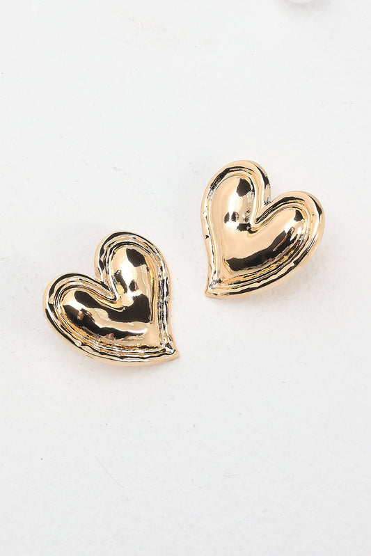 All My Love Heart Earrings Gold
