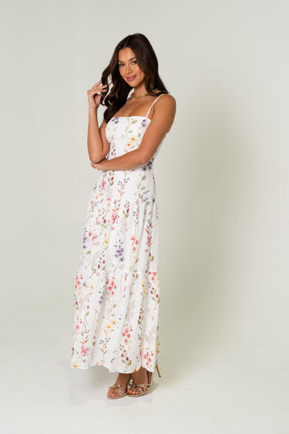 Fleur Floral Print Maxi Dress