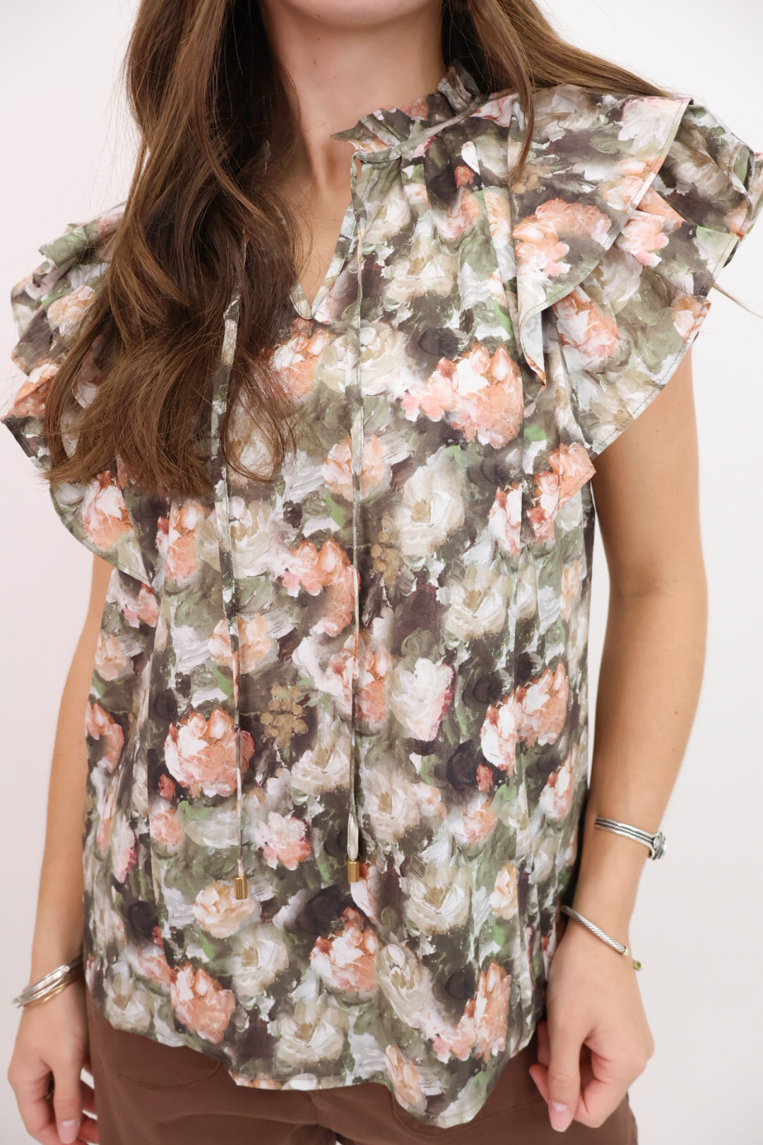 Autumn Bloom Ruffle Top