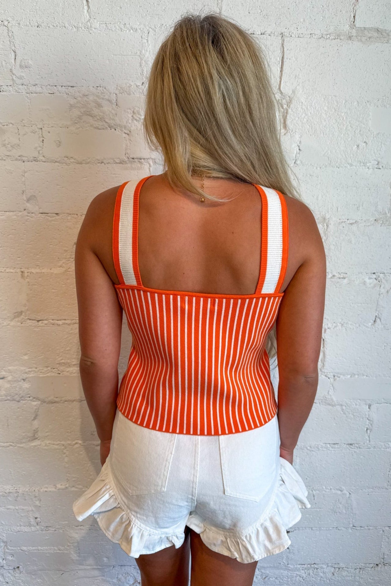 X Halter Contrast Top