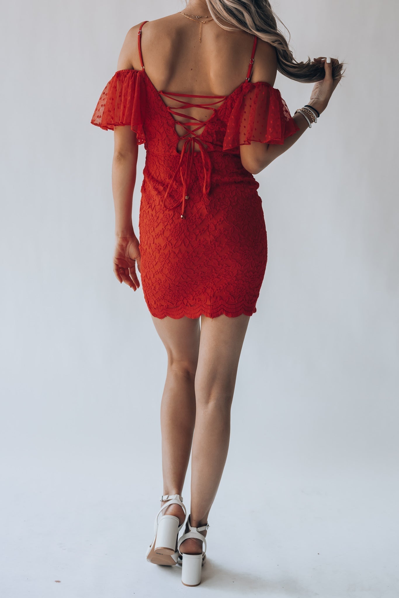 Red Hot Lace Mini Dress FINAL SALE