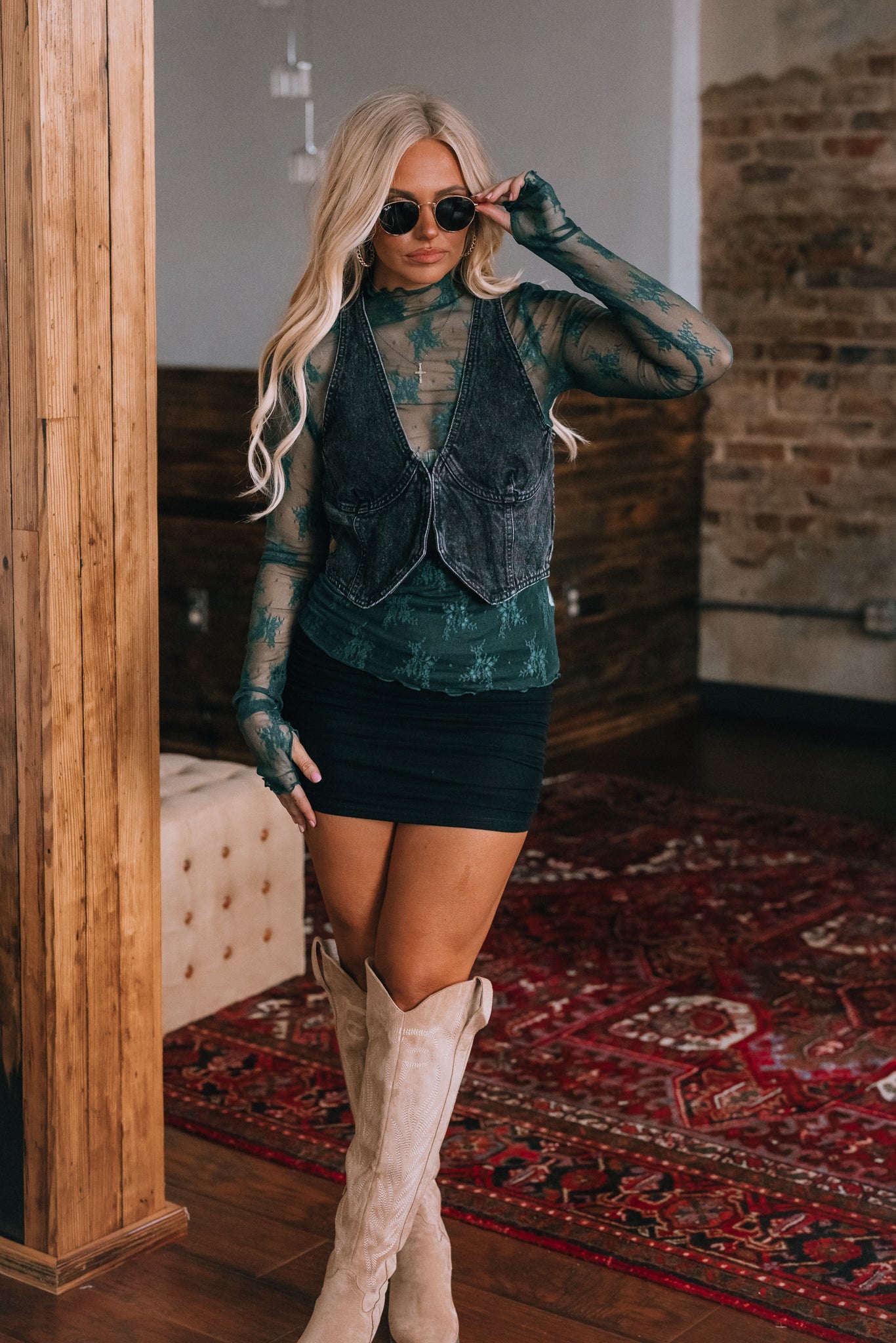 Dolly Denim Bustier Top