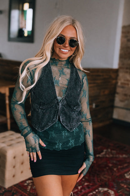 Dolly Denim Bustier Top