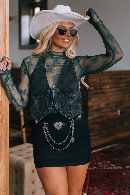 Dolly Denim Bustier Top