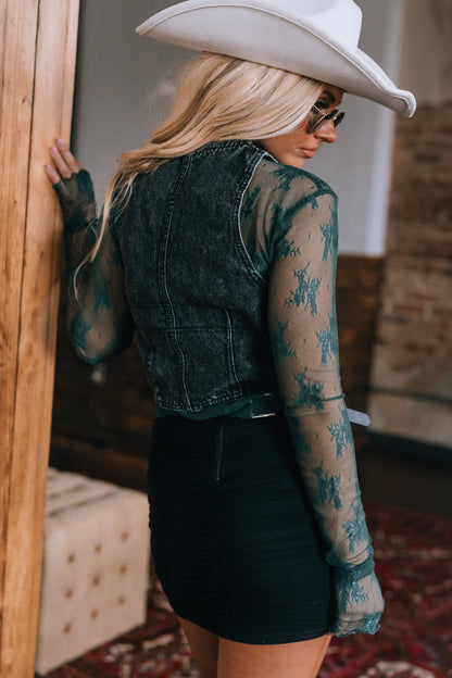 Dolly Denim Bustier Top