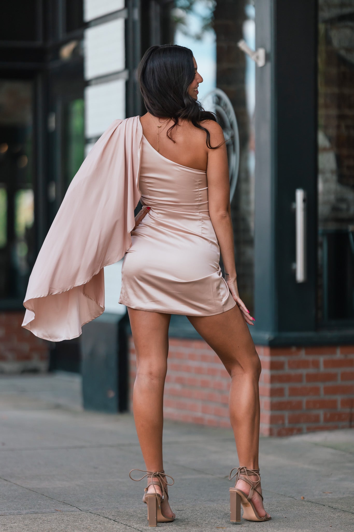 Time To Shine Draped Mini Dress FINAL SALE