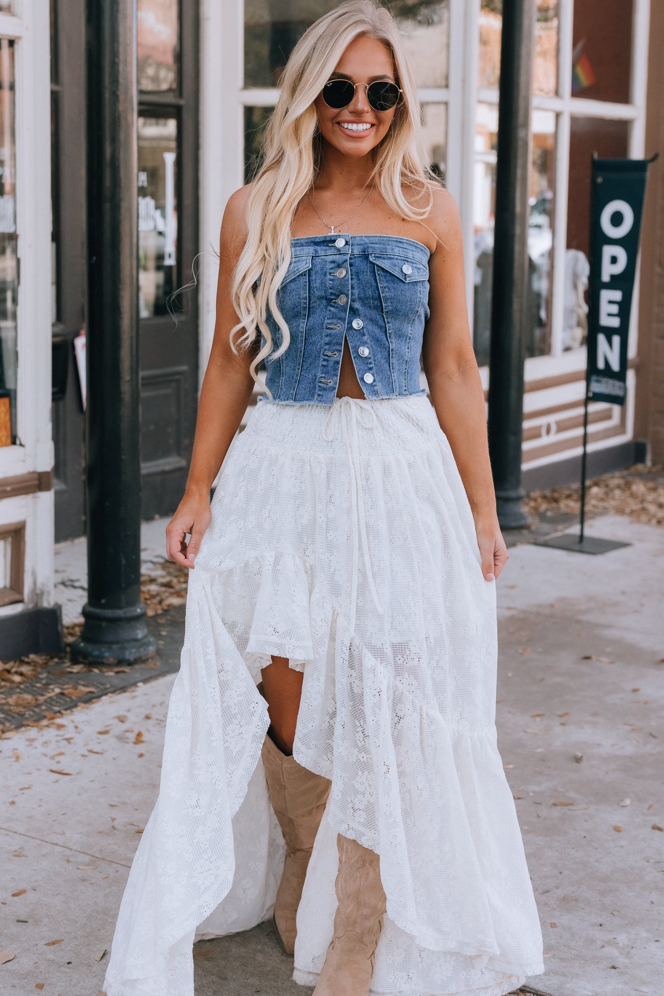 Yosemite Lace Hi-Low Skirt