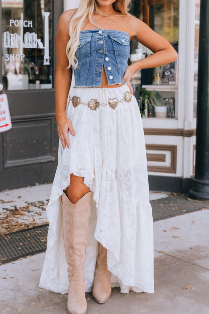 Yosemite Lace Hi-Low Skirt