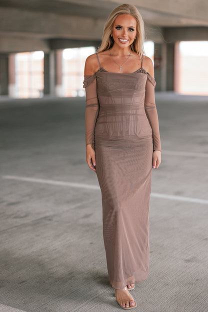 Genevieve Lace Long Sleeve Maxi Dress