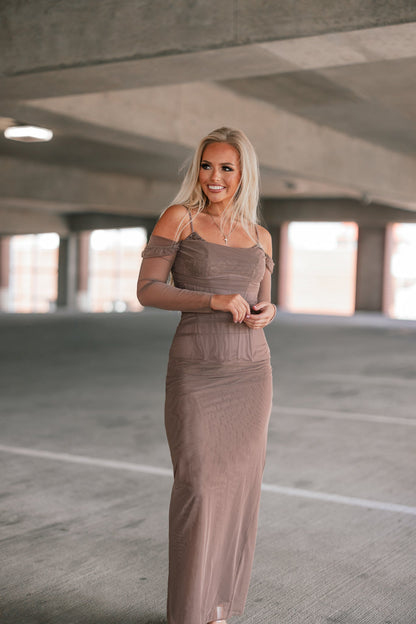 Genevieve Lace Long Sleeve Maxi Dress