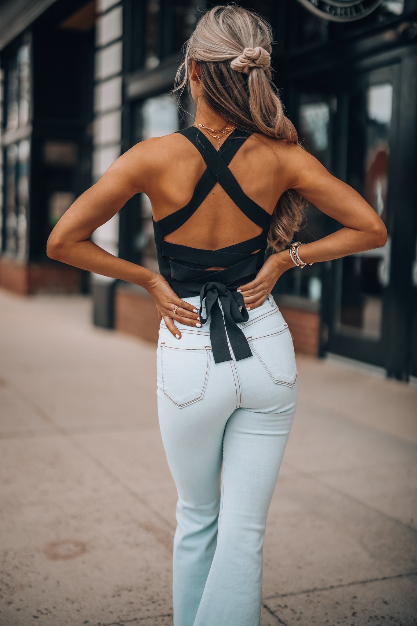 Rodeo Distressed Bell Bottoms (Light Wash) FINAL SALE