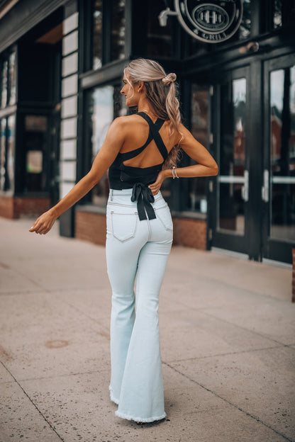 Rodeo Distressed Bell Bottoms (Light Wash) FINAL SALE