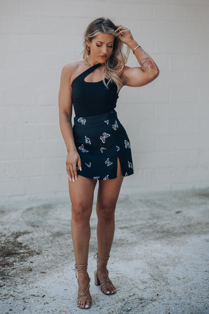 Fly Away Butterfly Mini Skirt FINAL SALE