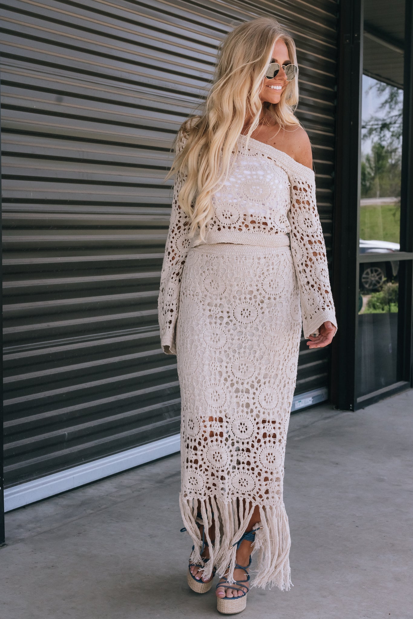 On The Fringe Crochet Skirt