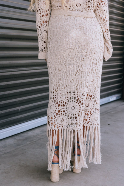 On The Fringe Crochet Skirt