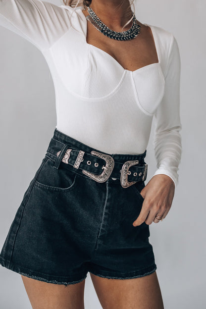 Buckle Up High Waist Shorts FINAL SALE