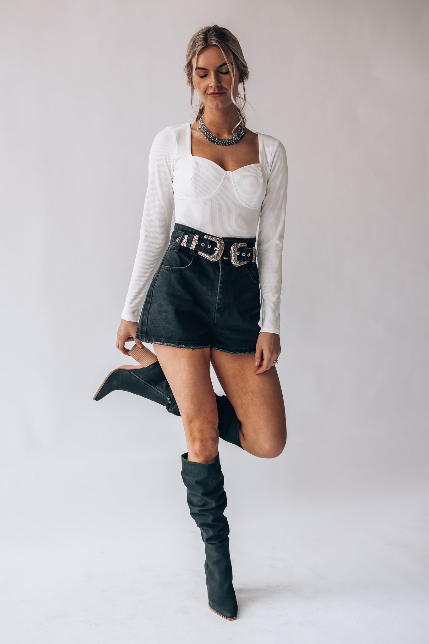 Buckle Up High Waist Shorts FINAL SALE