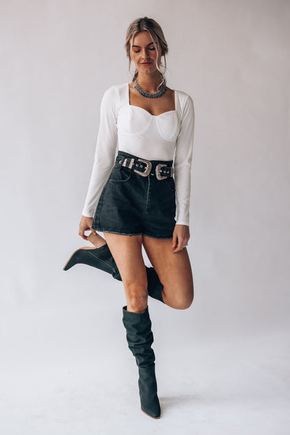Buckle Up High Waist Shorts FINAL SALE