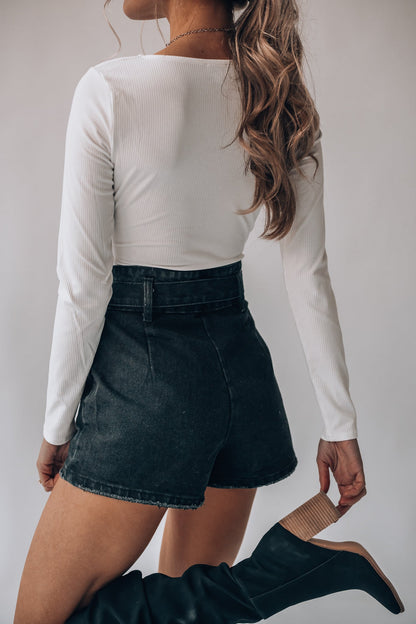 Buckle Up High Waist Shorts FINAL SALE