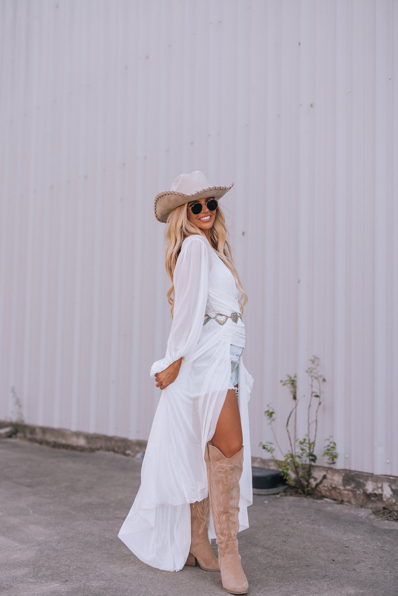 Elsa Sheer Duster Top (Ivory)