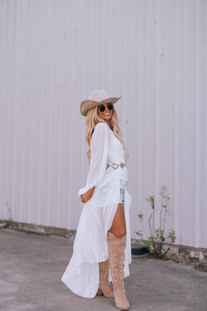 Elsa Sheer Duster Top (Ivory)
