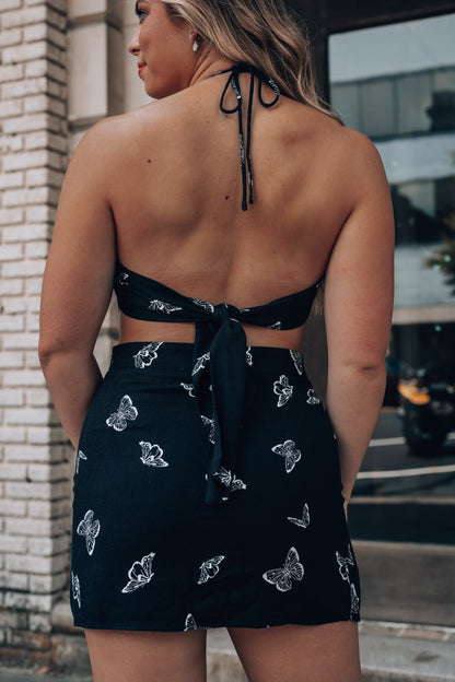 Fly Away Butterfly Mini Skirt FINAL SALE