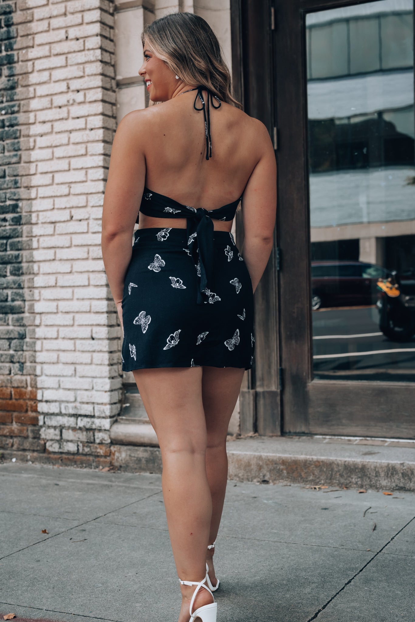 Fly Away Butterfly Mini Skirt FINAL SALE
