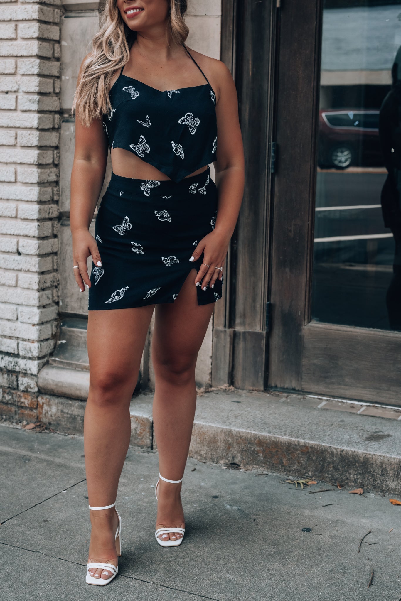 Fly Away Butterfly Mini Skirt FINAL SALE